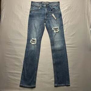 Affliction Distressed Y2k Style Grunge Denim Jeans Blue New With Tags